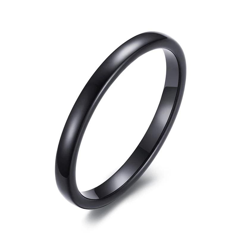 Thin Black Men's Tungsten Wedding Band  | The Arthur