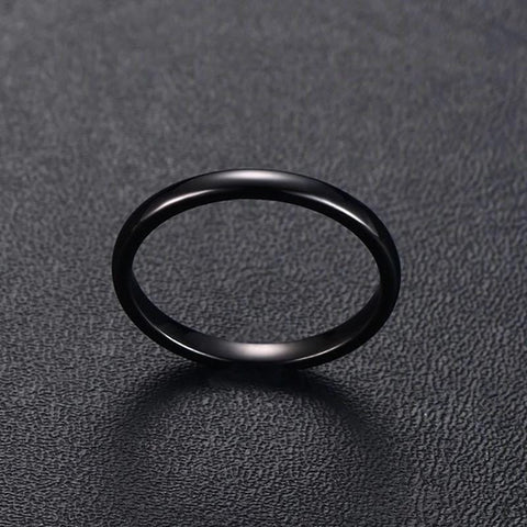 Image of Thin Black Men's Tungsten Wedding Band | The Arthur