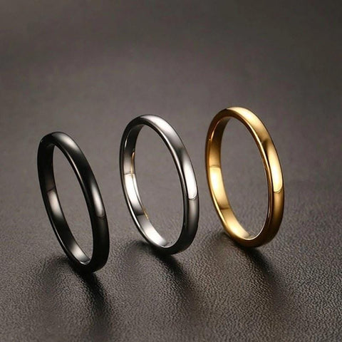 Image of Three Thin Men's Tungsten Wedding Bands | The Arthur