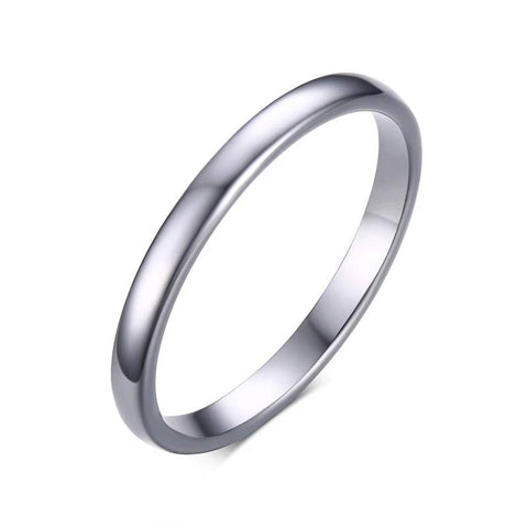 Image of Thin Silver Men's Tungsten Wedding Band  | The Artisan