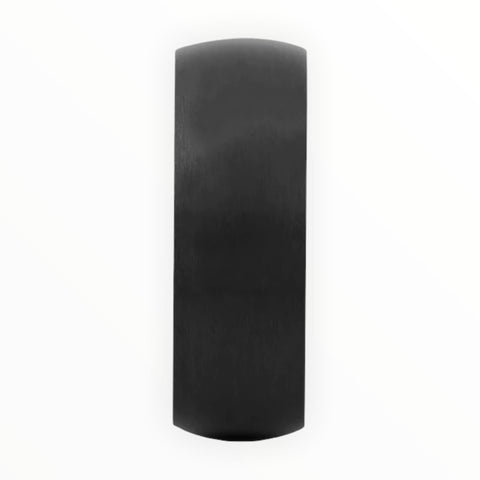 Image of Black Zirconium Men's Wedding Band with Dome Design Front View | The Electron