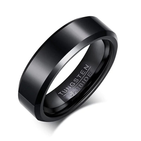 Men Wedding Bands, Tungsten rings, The Tesla Onyx – Bands 4 Bros