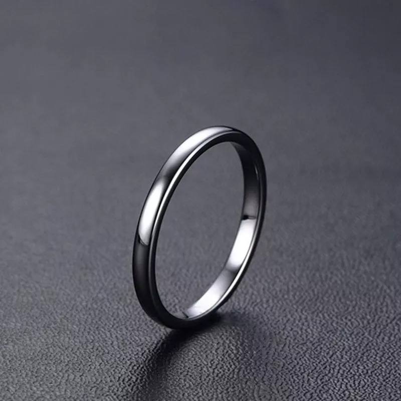 Thin Silver  Men's Tungsten Wedding Band | The Arthur